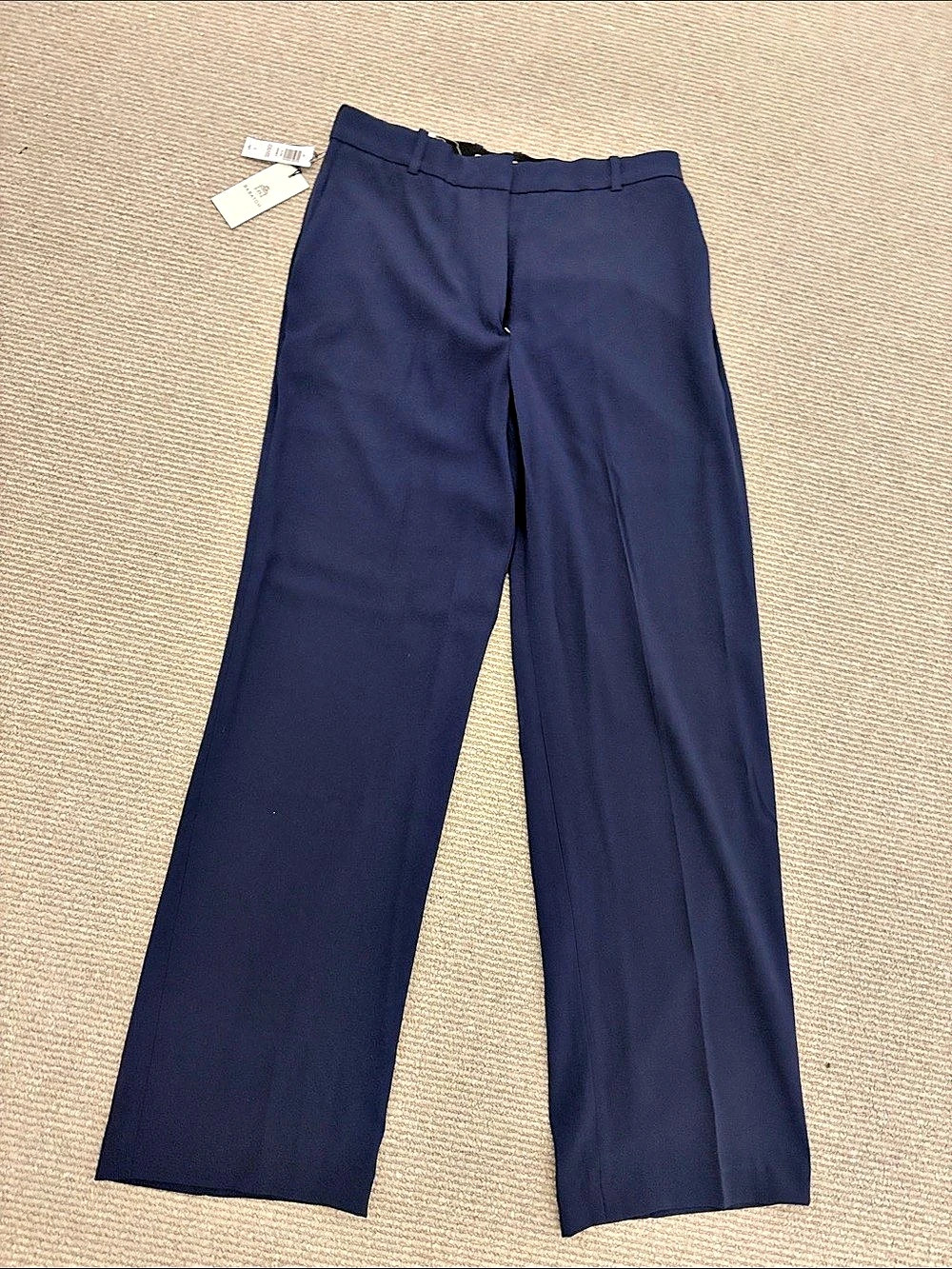 Babaton Agency Pant Wide Leg Trousers in Blue Size 12